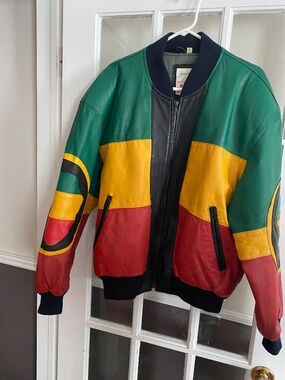 Michael Hoban vintage leather jacket, Africa style.